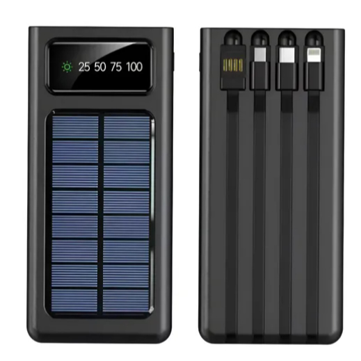 Carregador Portátil Powerbank Energia Solar 20000mah 5 Em 1