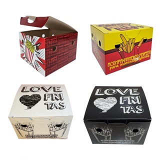 100 unds embalagem para batata frita em Oferta na Shopee