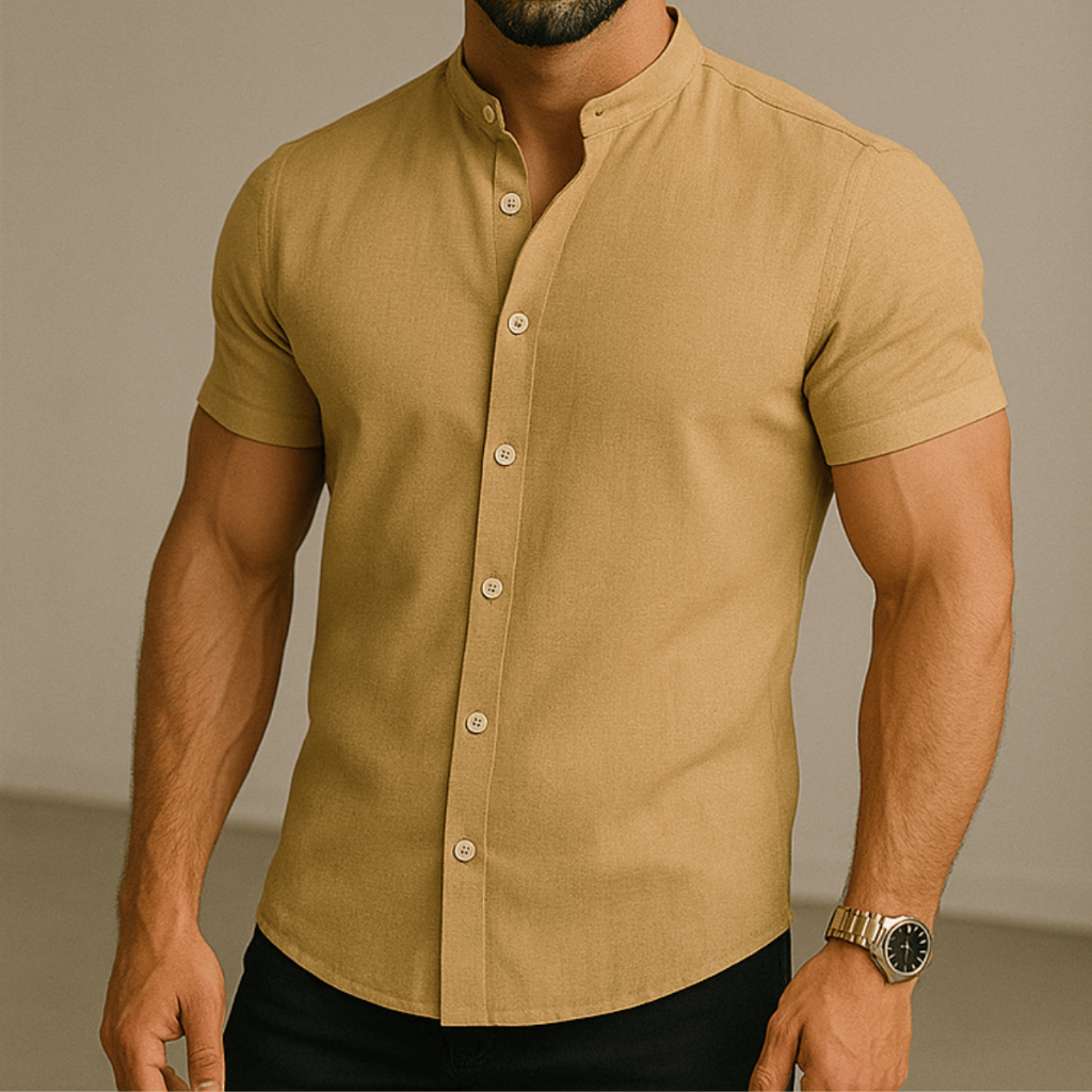 Camisa Manga Curta Gola Padre Masculina Festa Trabalho camiseta botão balada role social esporte fino em Oferta na Shopee