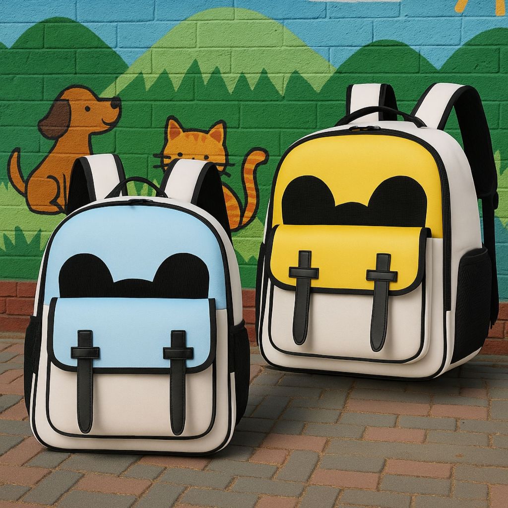 Mochila Fofa Transporte Pet Cães E Gatos Felizes No Passeio Ou Viagem Conforto E Segurança