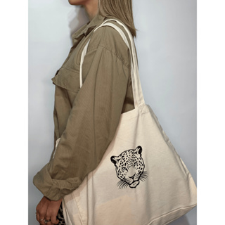 Bolsa Ecobag Sacola Grande em Sarja Algodão Cru - Tigre em Oferta na Shopee