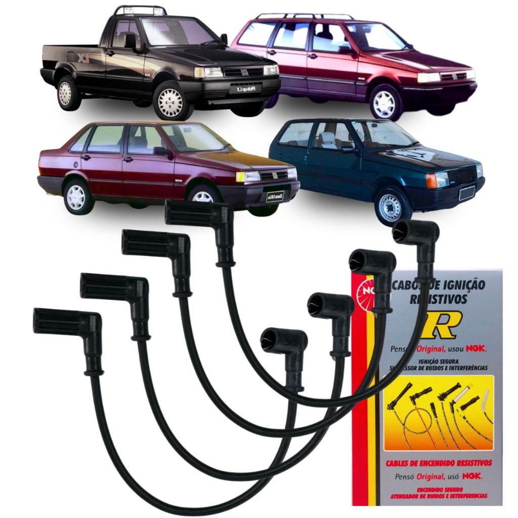 Cabo Vela Ngk Fiat Uno Elba Fiorino Premio 1.6 8v Carburado em Oferta na Shopee