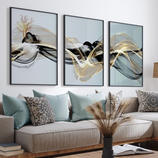 Quadro Decorativo Com design abstrato Oscilação Elegante em Oferta na Shopee