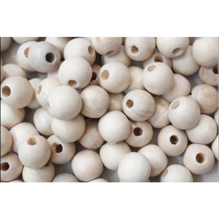 Contas Madeira Natural 20mm com furo 100 Unidades em Oferta na Shopee