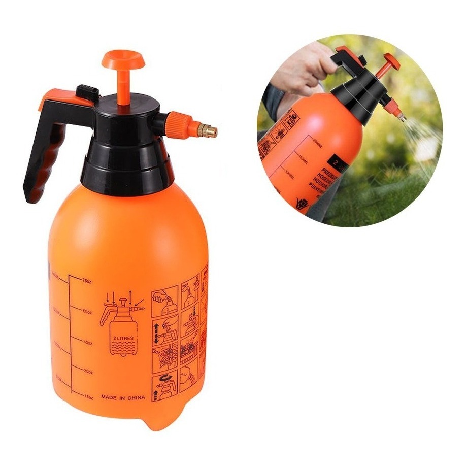 Pulverizador Borrifador Alta Pressão Bomba Manual Capacidade 2 Litros