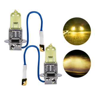 Par De Lâmpada H3 55W 12V 3000K Nevoeiro Amarelo Halógena Gold Vision Neblina em Oferta na Shopee