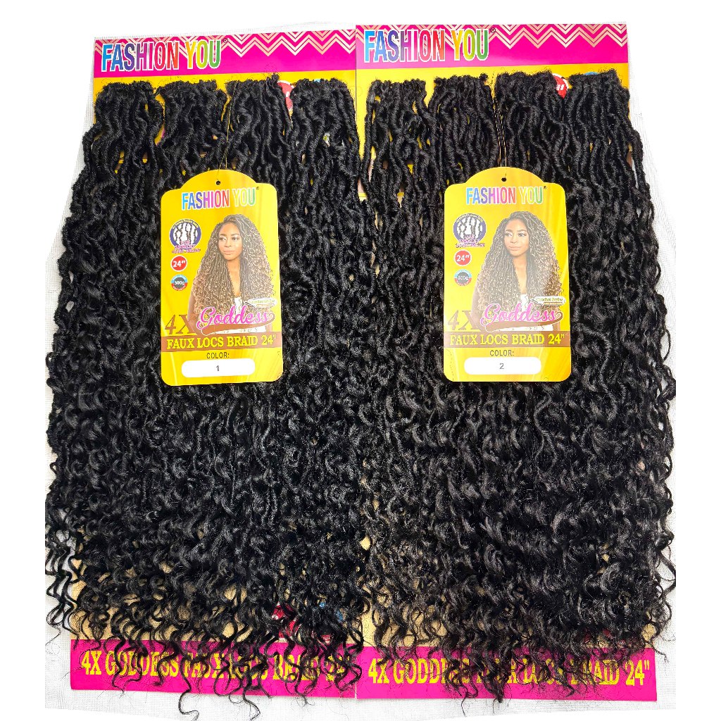 Cabelo Crochet Goddess Faux Locs Trança Braid 24" 300g Pacotão Fashion You