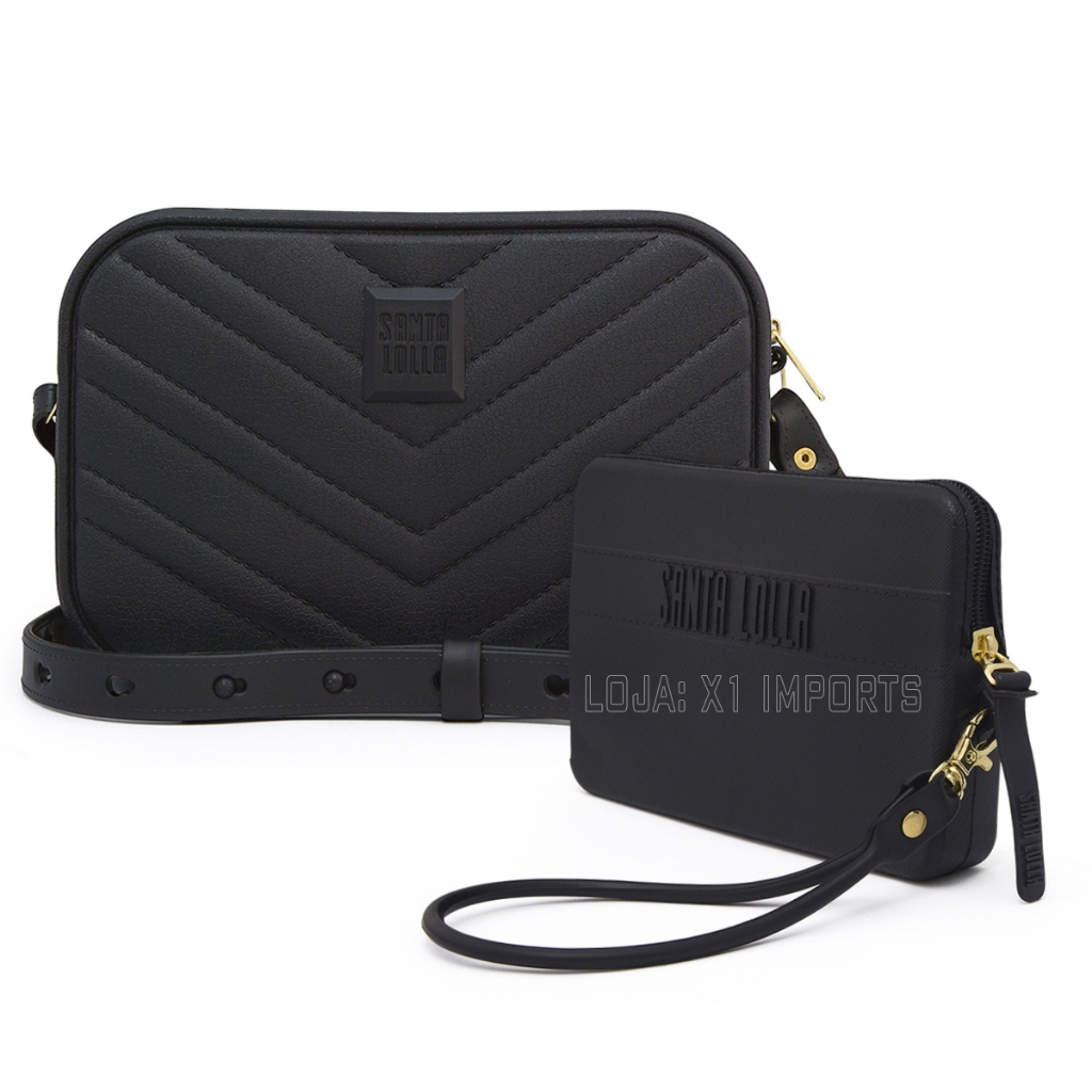 Kit Bolsa e Carteira Smaller Santa Lolla Feminina Transversal em Oferta na Shopee