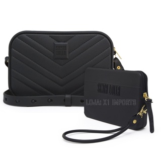 Kit Bolsa e Carteira Smaller Santa Lolla Feminina Transversal em Oferta na Shopee