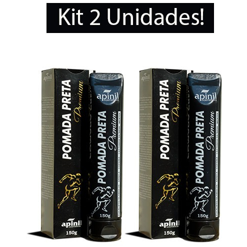 KIT 2 Unidades Pomada PRETA PREMIUM Massageadora 150g APINIL em Oferta na Shopee