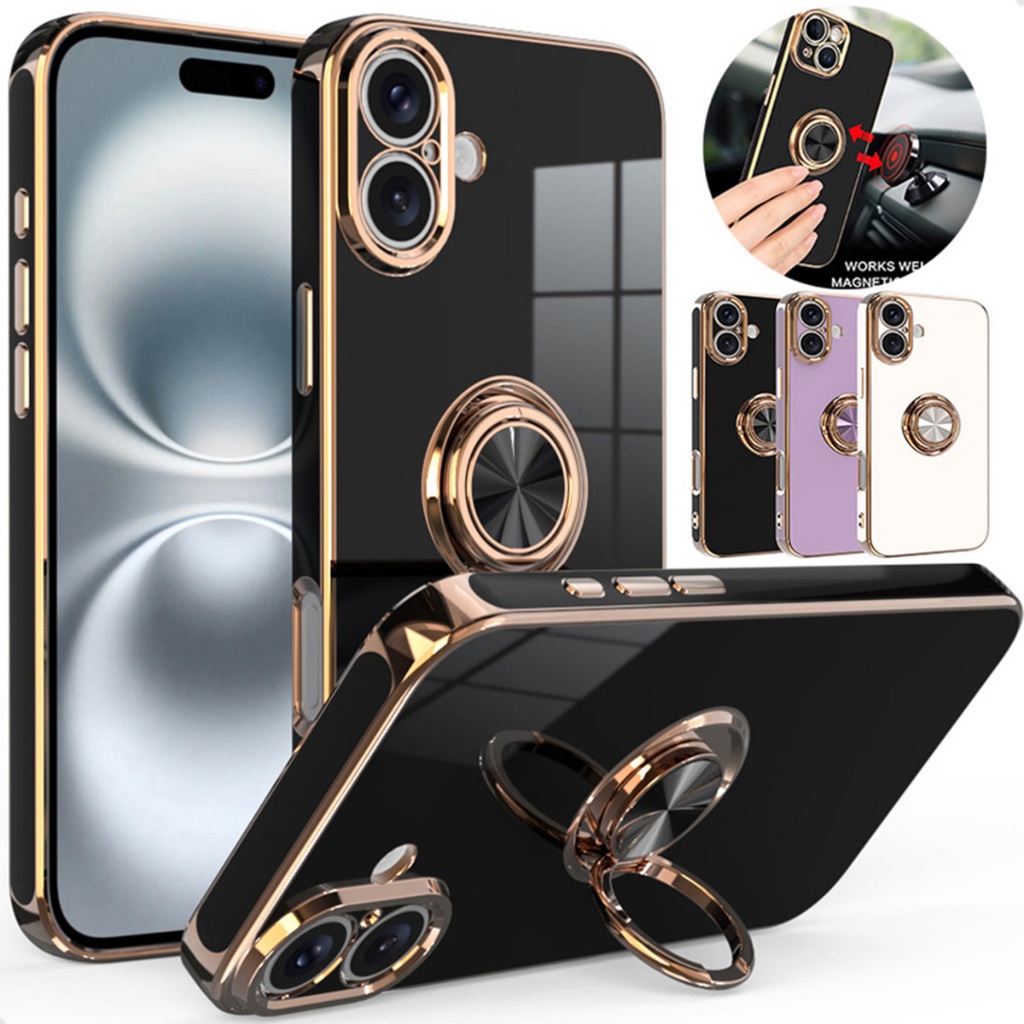 Capa Case Capinha Para iPhone 16 Tela 6,1 Pol Luxo Premium Com Anel Magnético em Oferta na Shopee