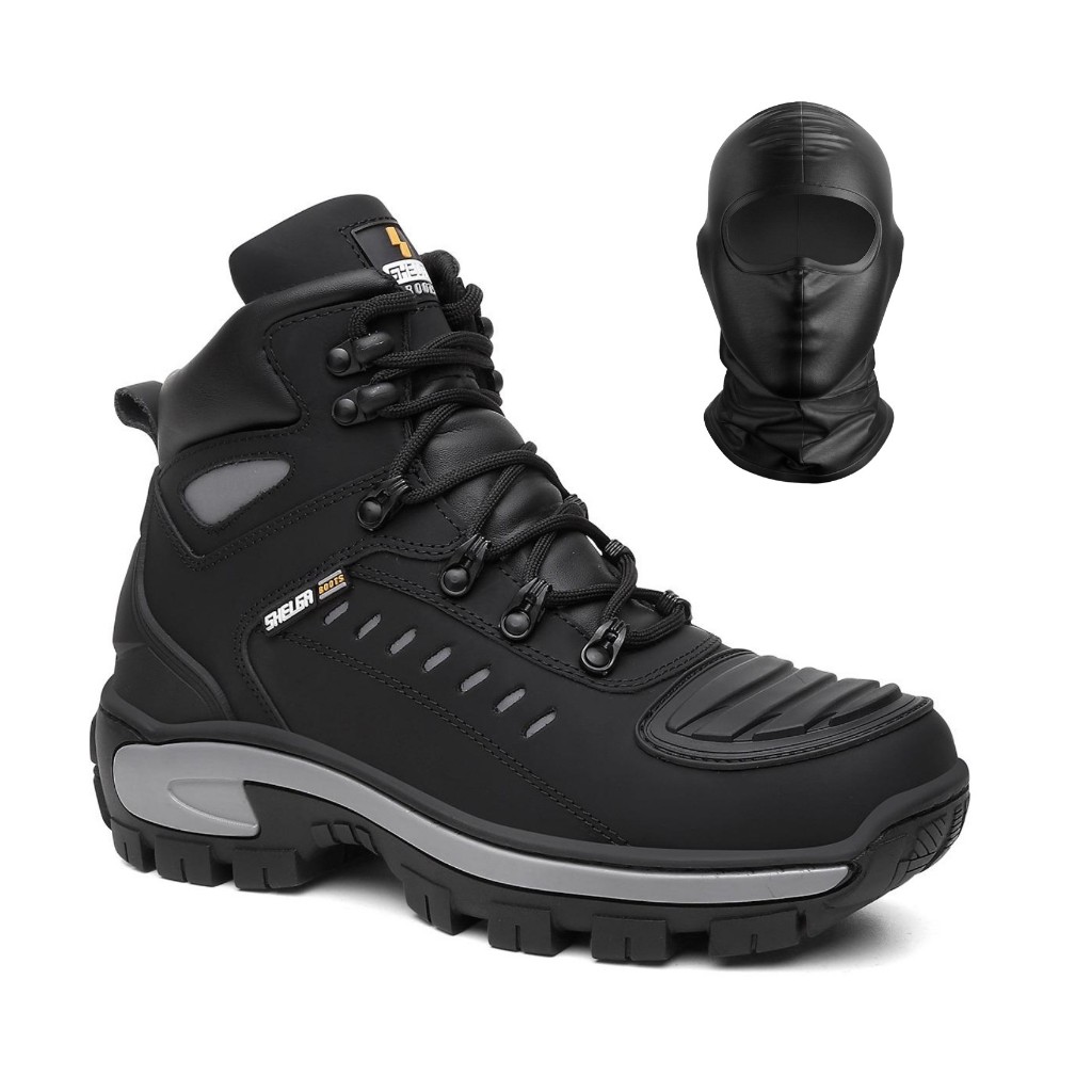 Bota Botina Coturno Masculino Motoqueiro Material Premium Refletivos Laterais Com C.A 52.083