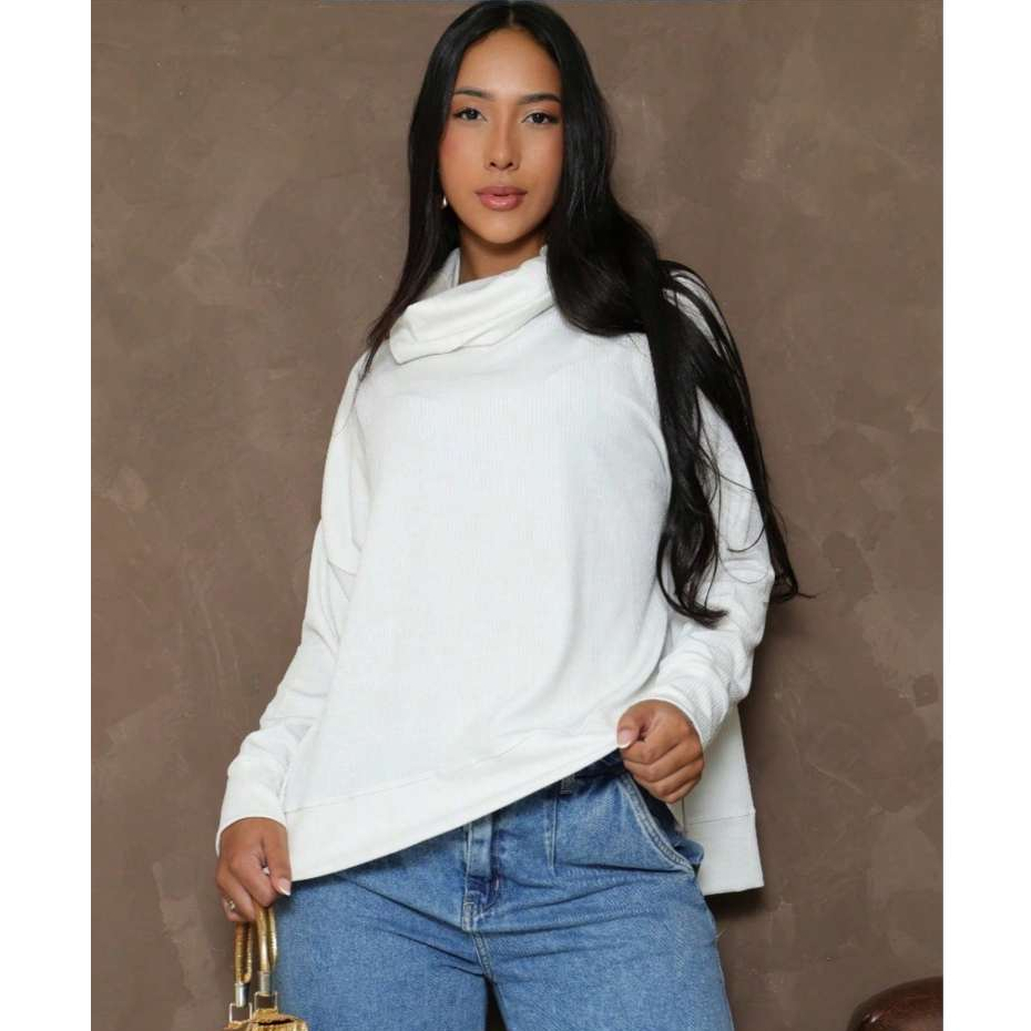 BLUSA FEMININA INVERNO GOLA BOBA MANGA LONGA em Oferta na Shopee