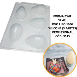 1~4 FORMA BWB SP 48 OVO LISO 100G SILICONE (3 PARTES) PROFISSIONAL CÓD.:3615 (CHOCO)