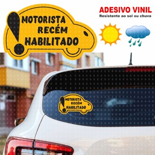 Adesivos em Vinil para Carro - Motorista Recém Habilitado(a) em Oferta na Shopee