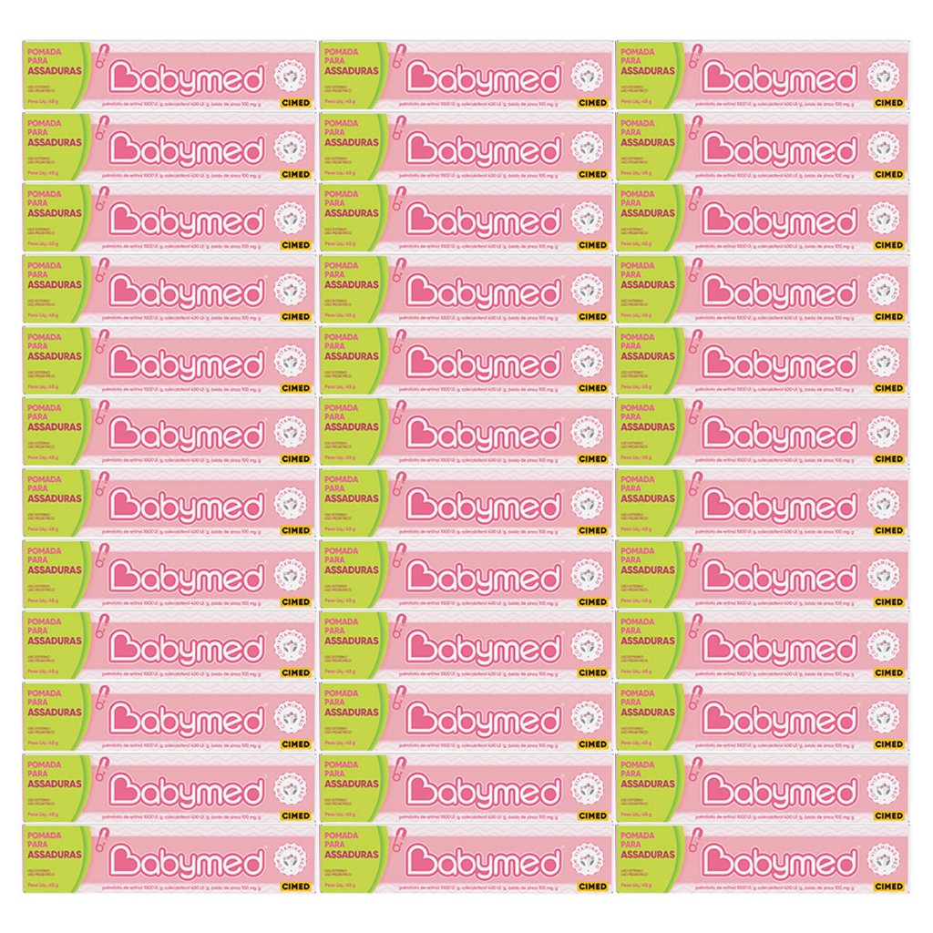 Kit 36 Pomadas Para Prevenção De Assaduras Babymed Rosa 45g - Mom & Baby