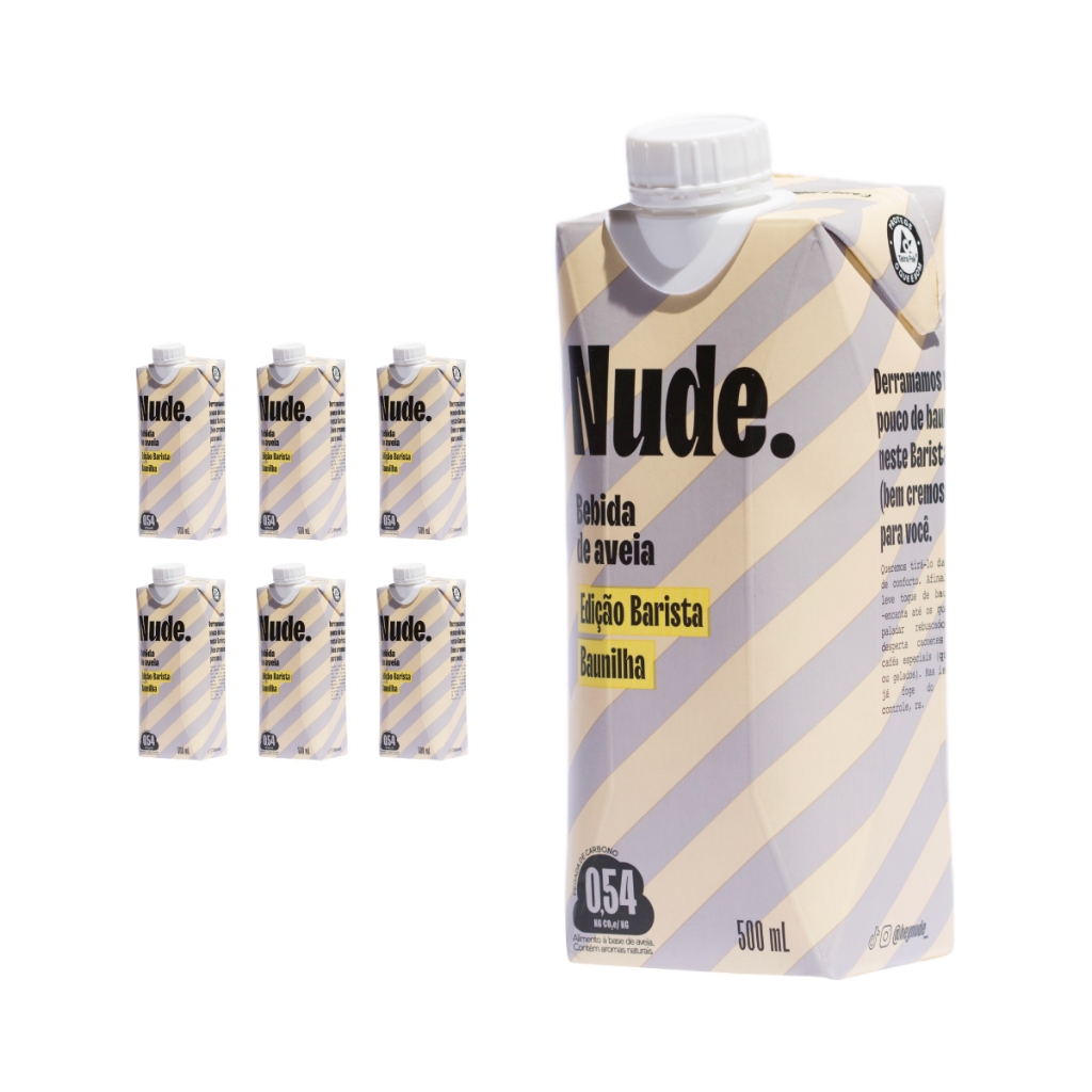 Kit 6x Nude Bebida de Aveia Barista + Baunilha 500ml - Food & Beverages