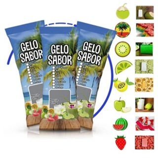 Embalagem para Gelo Saborizado em Oferta na Shopee