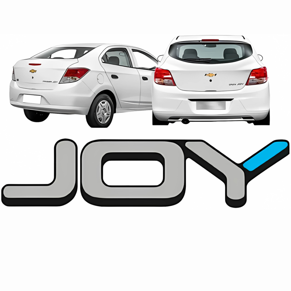 Emblema Letreiro Adesivo Joy Onix Prisma 2017 a 2019 Tampa Traseira em Oferta na Shopee