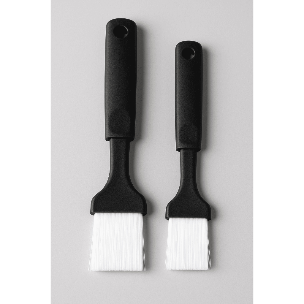 Kit com 2 Pincéis Culinários para Cozinha Confeitaria Churrasco Molhos Untar Carnes e Preparos