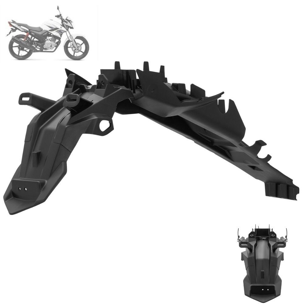 Paralama Traseiro Pro Tork Modelo Original Moto Yamaha Fazer 150 2014 Preto em Oferta na Shopee