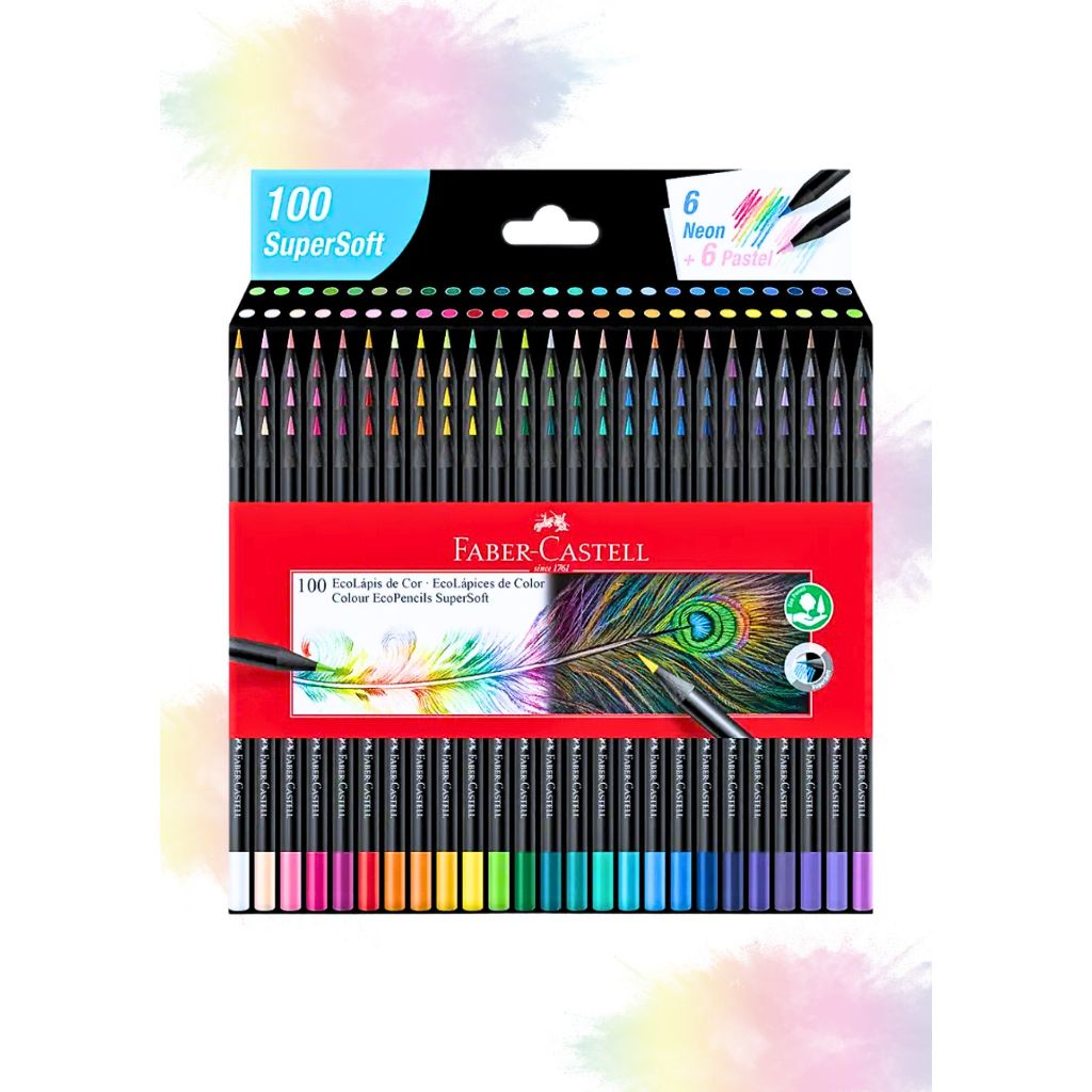 LÁPIS DE COR SUPER SOFT 12/15 CORES FABER - CASTELL