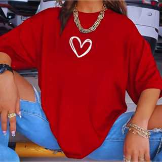 Camiseta Blusa Oversized Gym Top T-Shirt 100% Algodão Coração Academia Qualidade Premium em Oferta na Shopee