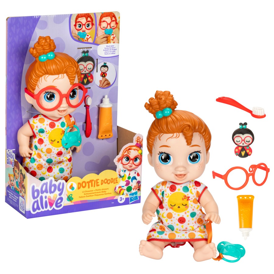 Boneca Baby Alive Pequenos Sonhos Dottie Doodle Ruiva - Hasbro F9965 em Oferta na Shopee