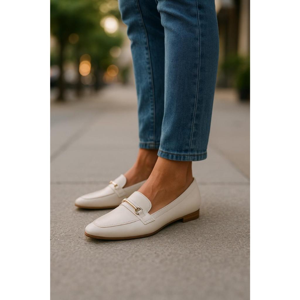 Sapato Feminino Mocassim Rasteira Sapatilha C/Enfeite Bico Quadrado Lançamento Feminina