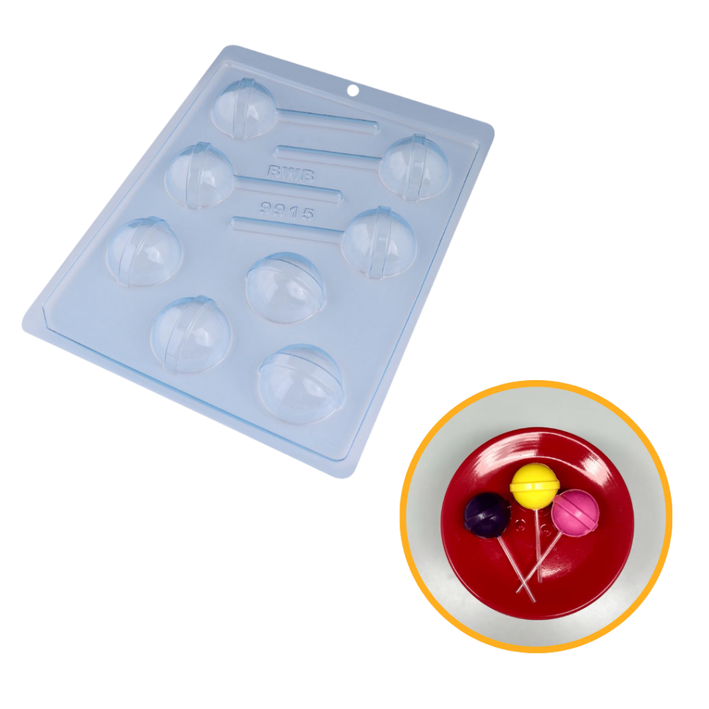 FORMA SIMPLES PIRULITO CANDY CÓD.:9915 EM ACETATO BWB PARA BOMBOM, DOCES DE CHOCOLATE E CONFEITARIA. em Oferta na Shopee