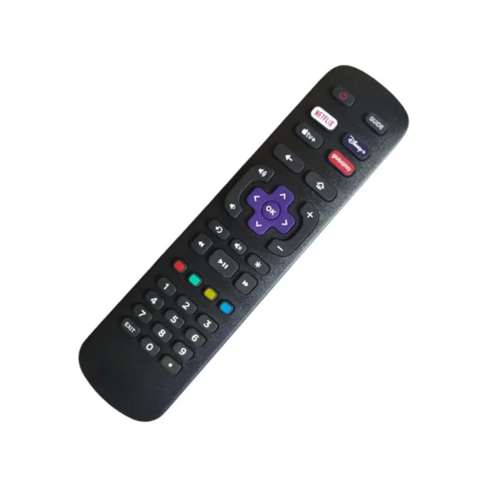 Controle Roku TV c/ NetFlix, Apple, Globo, Disney - Controle Primeira Linha Idên