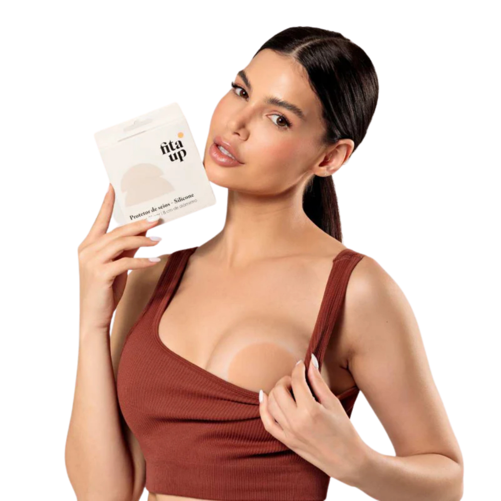 Protetor Tapa Mamilos Seios Silicone Adesivo Reutilizável Sutiã Invisível 1 Par Fita UP