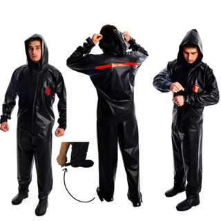 Capa De Chuva Motoqueiro Moto Nave 100% Impermeável PVC Masculino em Oferta na Shopee