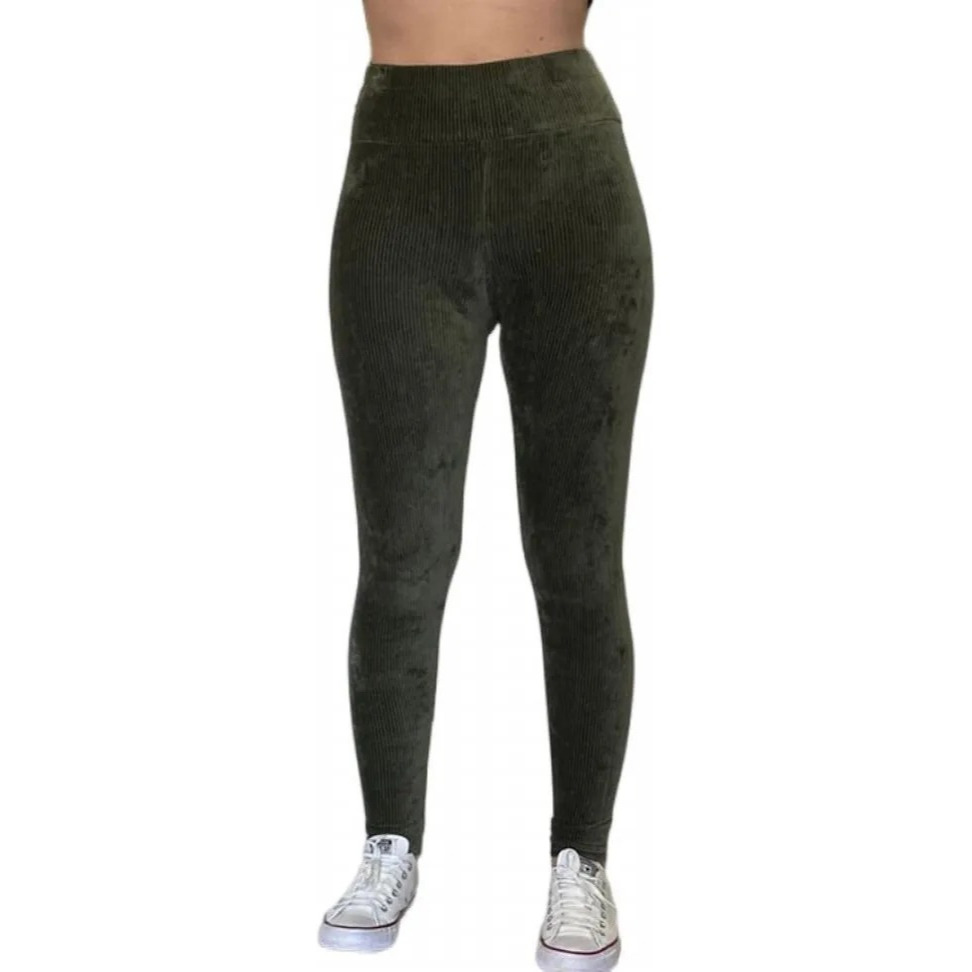 Calça De Veludo Cotele Com Bolso Aveludada Varios Tamanhos Cintura Alta em Oferta na Shopee