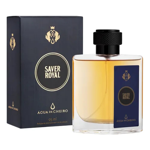 Deo Colônia Saver Royal 95ml Água De Cheiro Amadeirado Poderoso Canela Noz Moscada Acorde Licoroso