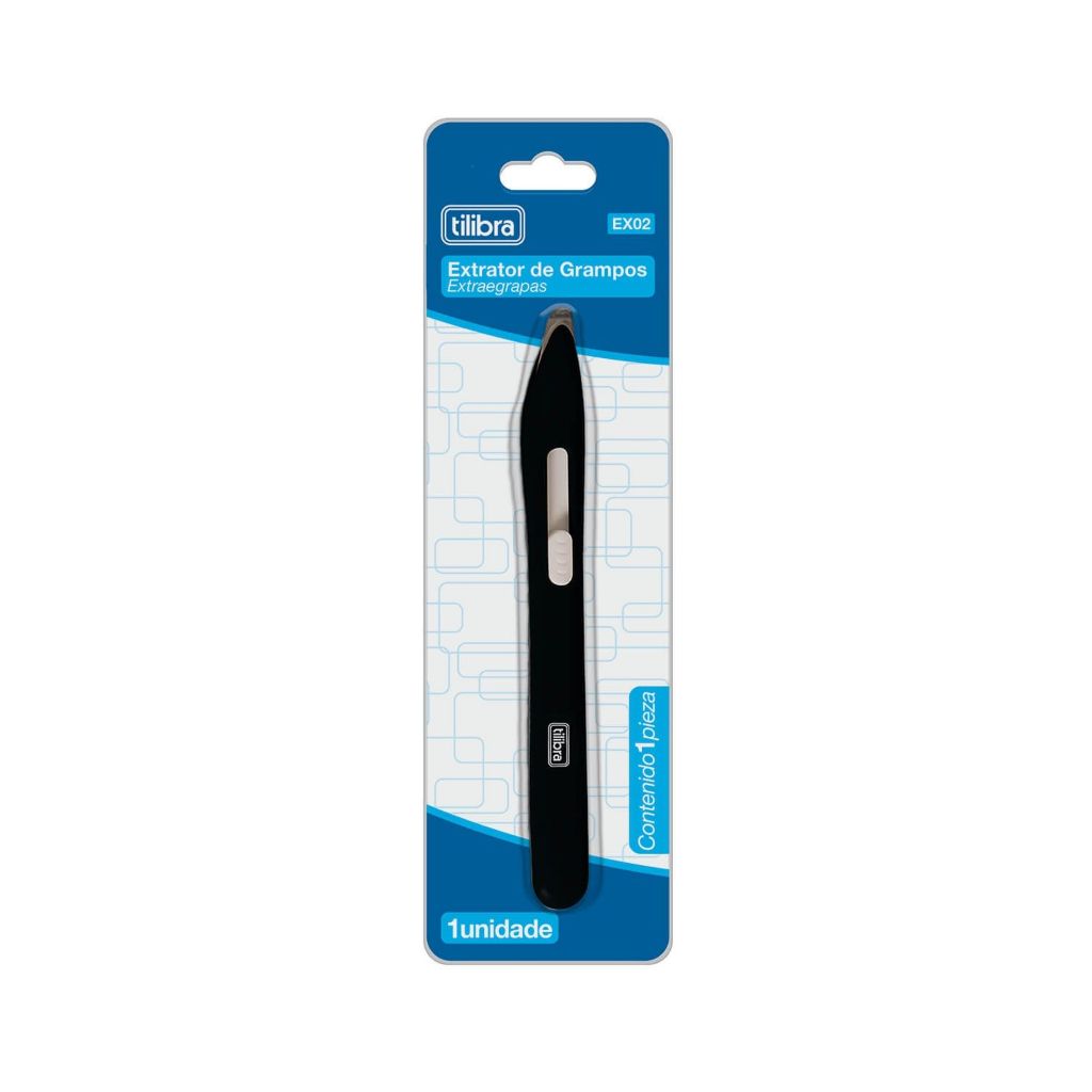 Extrator de Grampo Espátula Preto EX02 - Tilibra em Oferta na Shopee