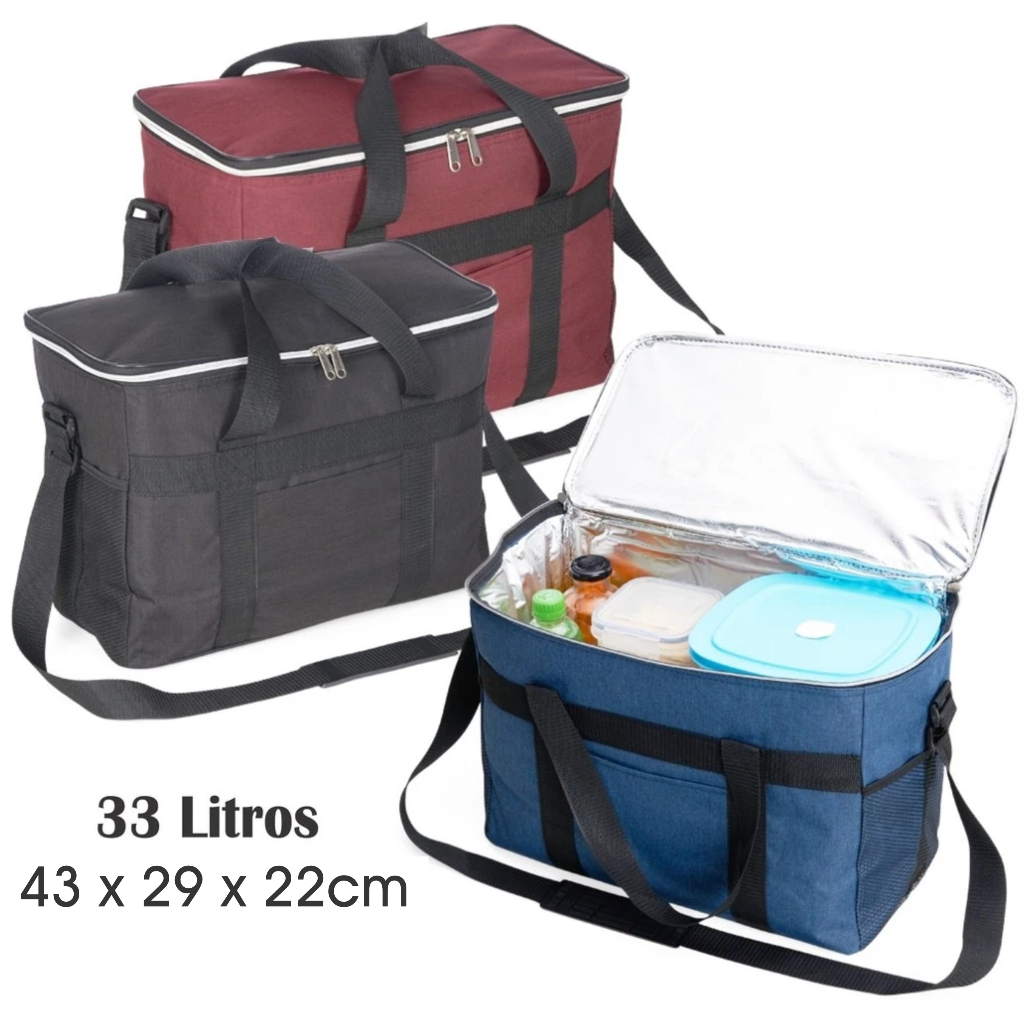 Bolsa termica Academia 33 litros Marmiteira Bag Marmita Fitiness Trabalho Viagem Academia Oferta Relampago em Oferta na Shopee