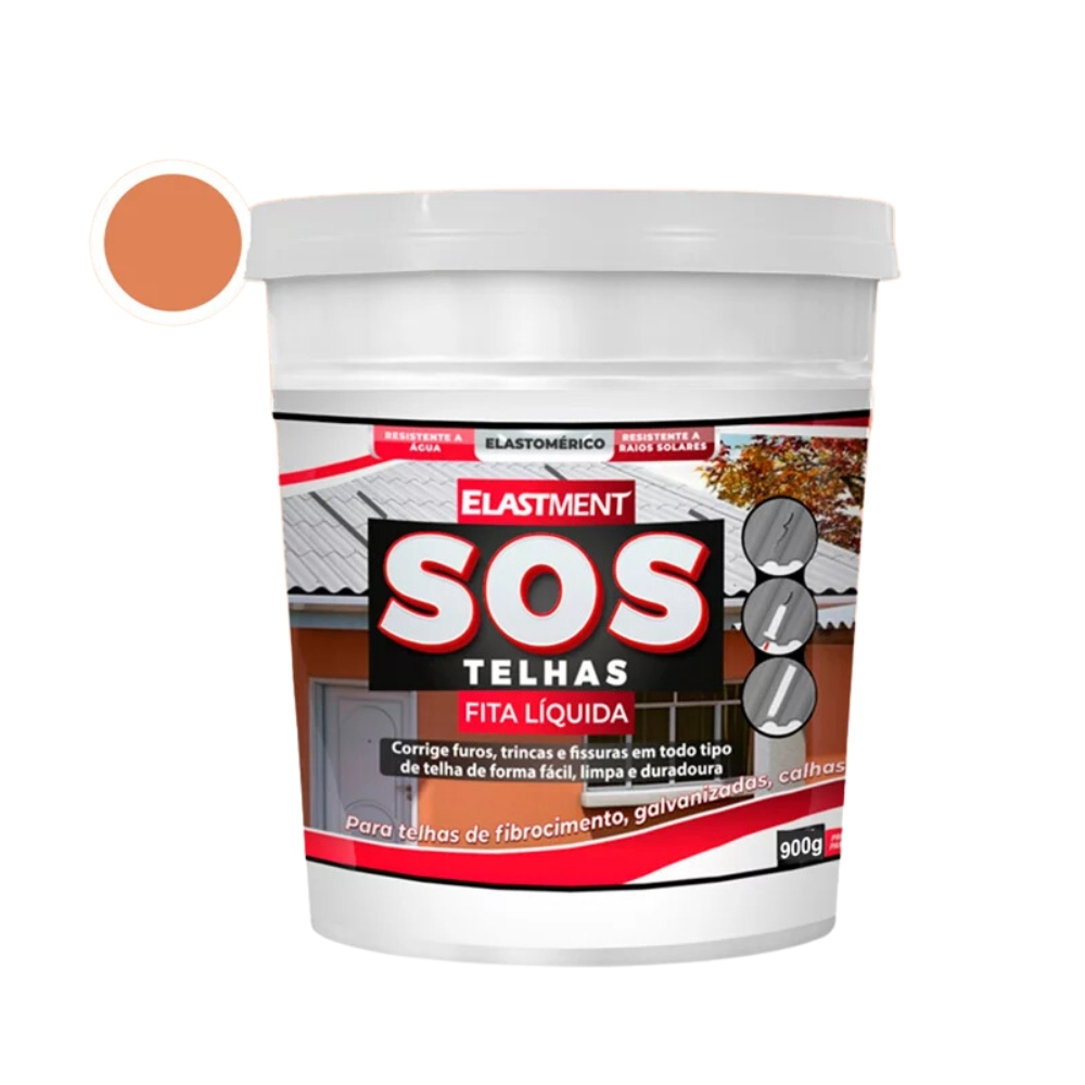 Fita Líquida  Multiuso Para Reparar Trincas E Furos Em Telhados SOS Telhas 900g Cerâmica Telha