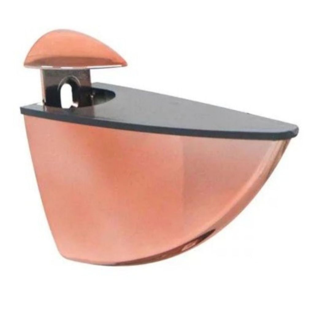 Suporte Bico De Tucano Pequeno Para Prateleira Vidro Rose Peso Até 30kg Uso Profissional