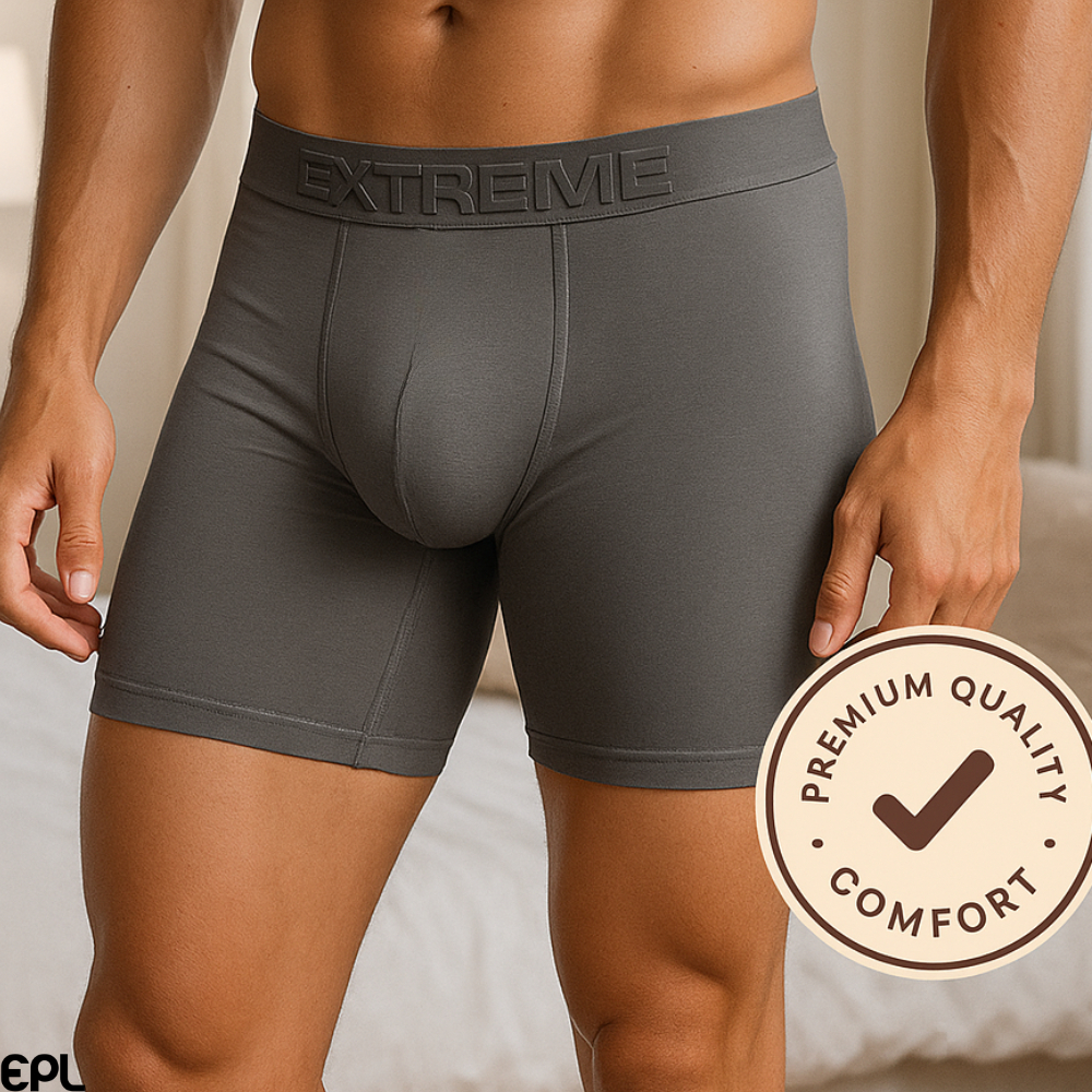 Cueca Ciclista Box Masculina Cueca Boxer com Pernas Longas Microfibra Confortável