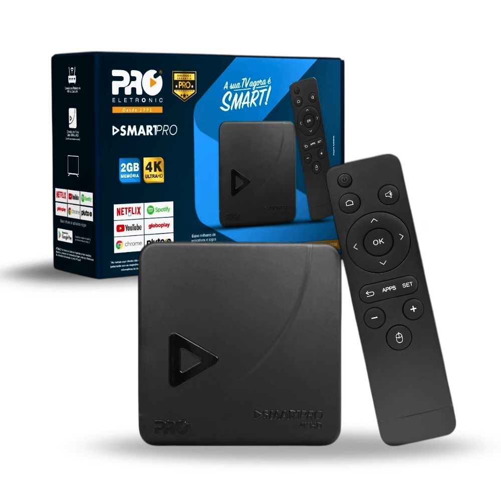 Smart Box Proeletronic Smartpro 4k Hd Prosb-3000/16gb 2gb. em Oferta na Shopee