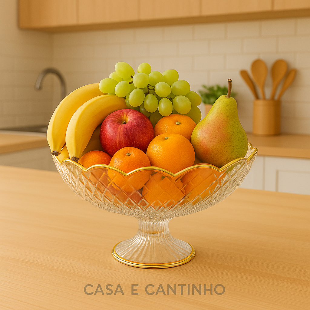 Fruteira de Mesa 2 Andares Ferro e Bambu para Café da Manhã Multiuso de Metal Preto Cesto ...