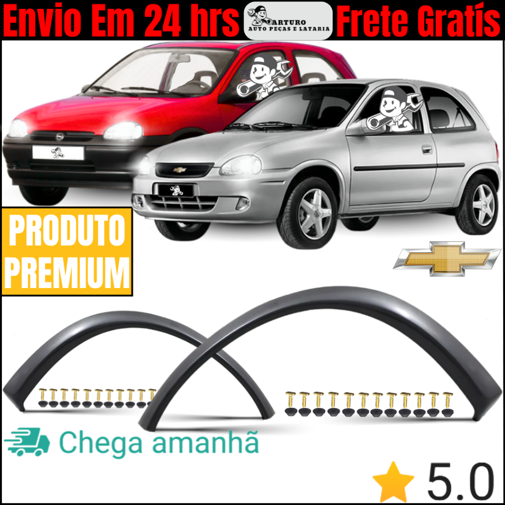 Par Acabamento Moldura Paralama GM Corsa 1994 1995 96 97 98 99 2000 á 2010 Classic Wind Wagon Pickup
