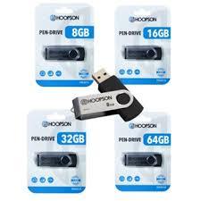 Pen drive 8gb, 16g, 32gb, 64gb, Hoopson, Preto, base metálica, USB 2.0, 6Mbps