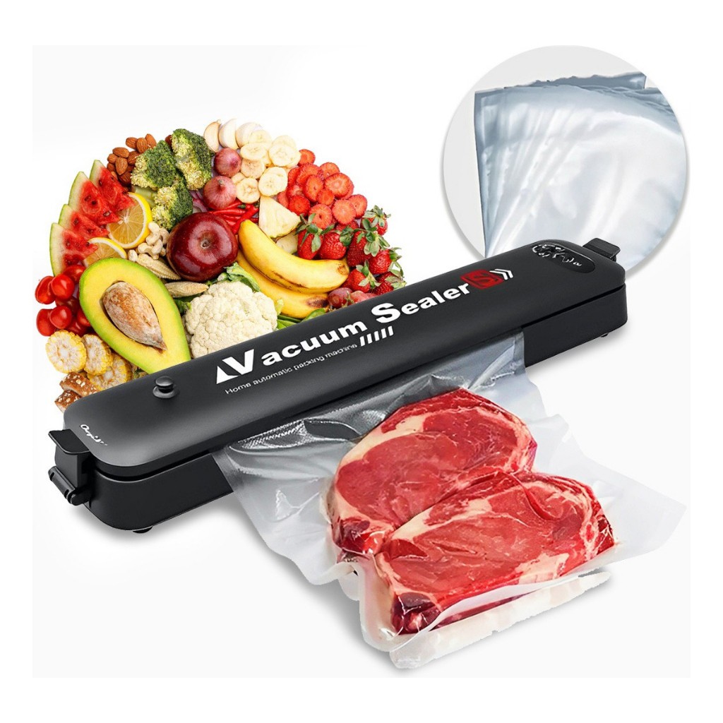 Seladora Completa à Vácuo Armazena Alimentos Domésticos Embaladora Vácuo Mais potente 110v