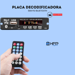 Placa Decodificadora Sem Fio Bluetooth 5.0 DC 5V 12V MP3 WMA Módulo De Áudio USB TF Rádio em Oferta na Shopee