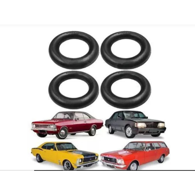 Kit 4 Coxim Anel Borracha Escapamento Gm Opala Caravan