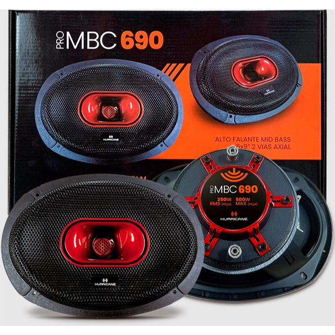 Par Alto Falante Hurricane Woofer Médio 6x9 Mbc 690 460wrms em Oferta na Shopee