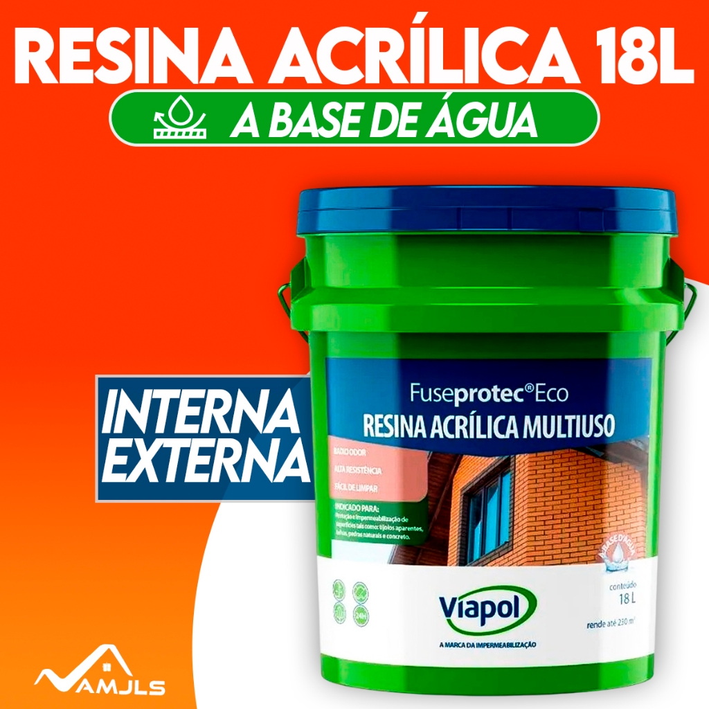 Resina Acrílica Fuseprotec Eco 18l Base Água