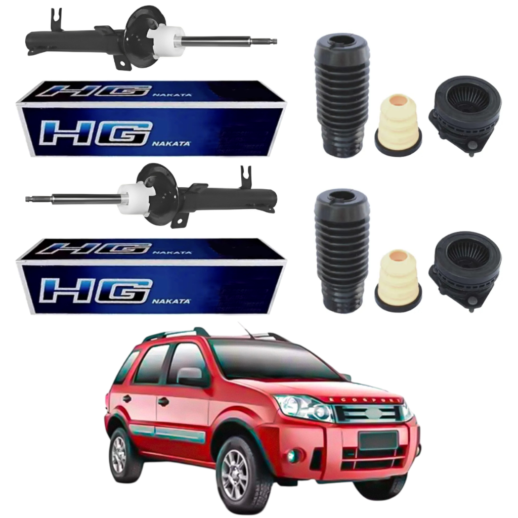 PAR AMORTECEDOR DIANTEIRO ECOSPORT 2003 A 2012 NAKATA + KIT